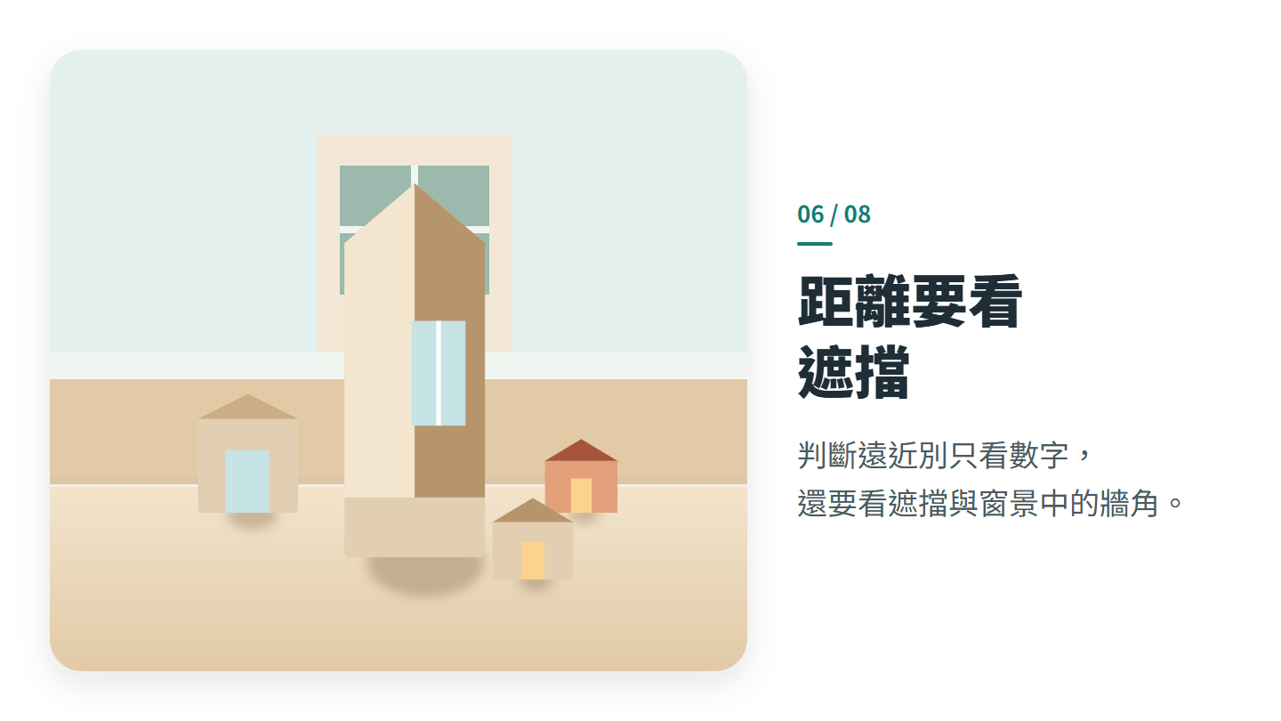 距離要看 遮擋