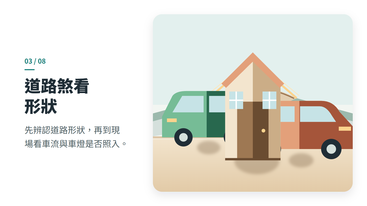 道路煞看 形狀