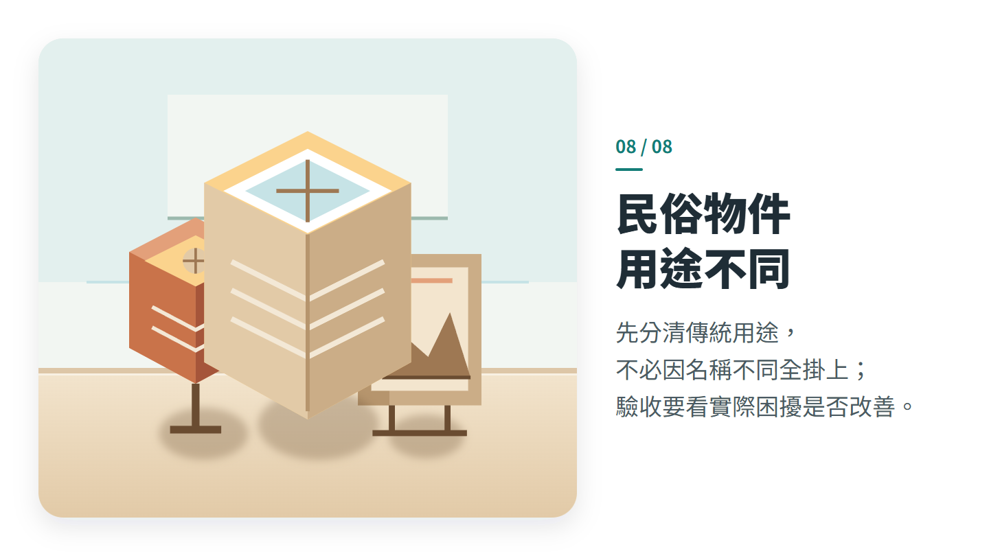 民俗物件 用途不同